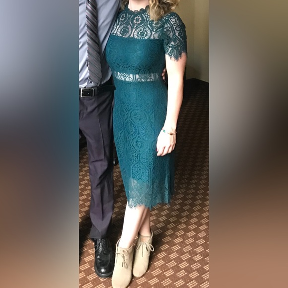Lulus Green Lace Dress - Picture 4 of 4